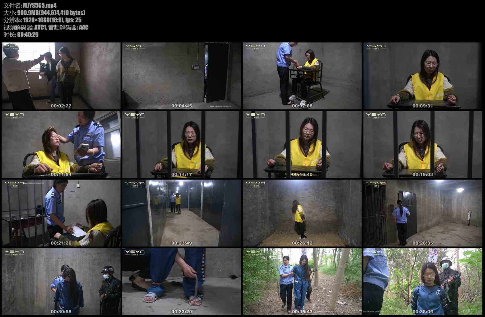 MJYS565-MJ影视 深渊尽头 女毒贩林悦被围捕押进所里拍照留档审讯宣判五花大绑押赴刑场结束